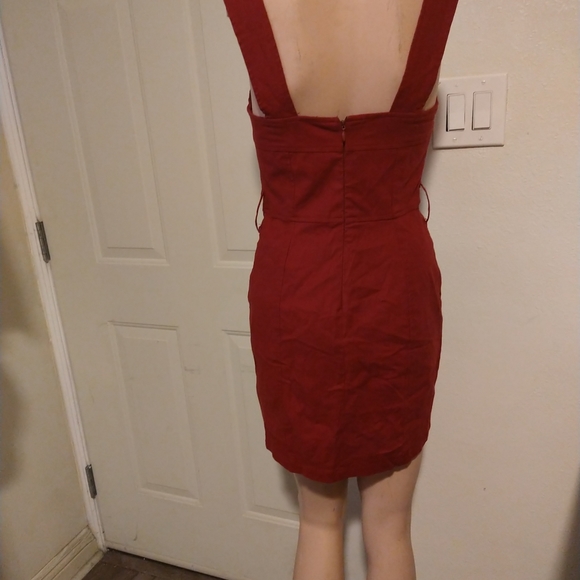(NWT URBAN OUTFITTERS burgundy dress size 2 xs - Picture 5 of 14